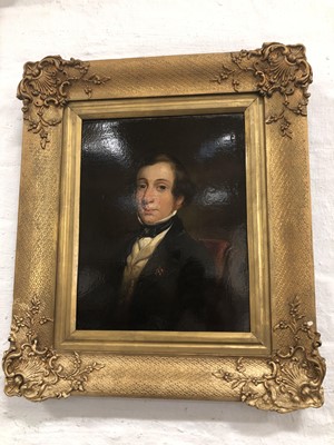 Lot 241 - English School, 19th Century, portrait of a man