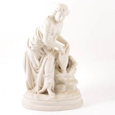 Lot 49 - Victorian Parian figure, Rebecca at the well