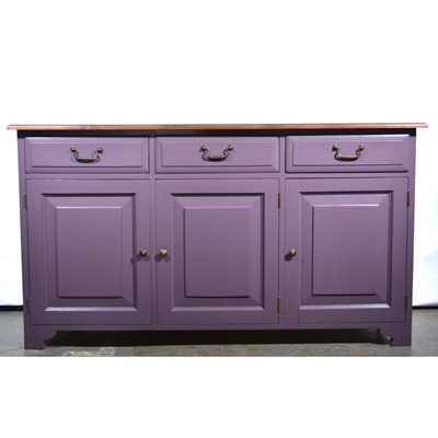 Lot 564 - Modern pine part-painted sideboard.