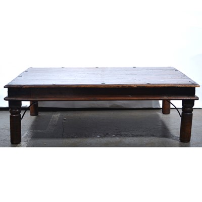 Lot 611 - Indian hardwood coffee table