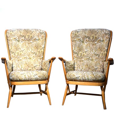 Lot 482 - Pair of Ercol Evergreen easy chairs