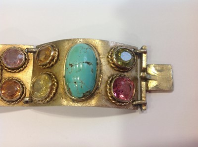 Lot 380 - A collection of gold, silver and costume jewellery, including natural stones.