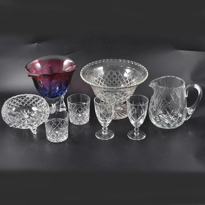 Lot 37 - A quantity of cut-crystal and an art glass vase