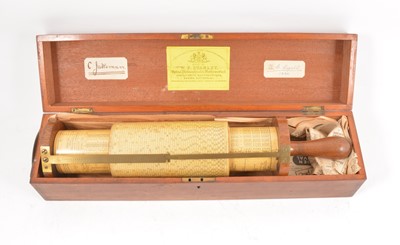 Lot 234 - A Fullers Style spiral calculator in a Stanley wooden box marked "Calculator"