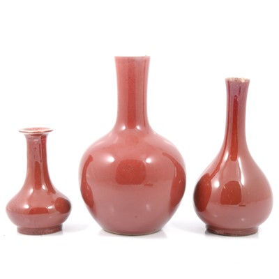 Lot 85 - Three Chinese bottle vases