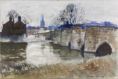 Lot 427 - John Cooke - Bakewell Bridge.