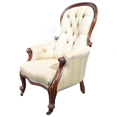 Lot 534 - Vicorian mahogany framed nursing chair