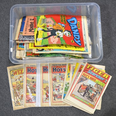 Lot 231A - British comics; one tub including titles The Hotspur, The Wizard, Sparky etc