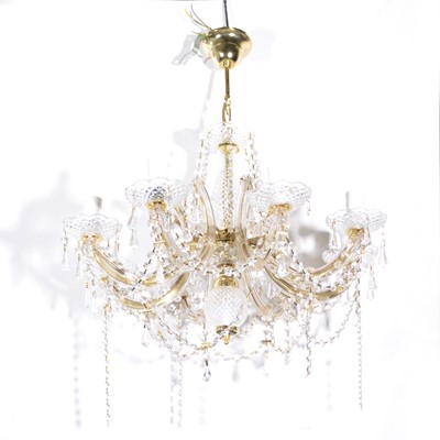 Lot 464 - A crystal chandelier.