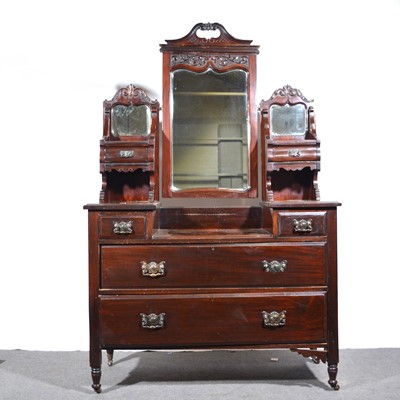 Lot 488 - Victorian mahogany dressing table.