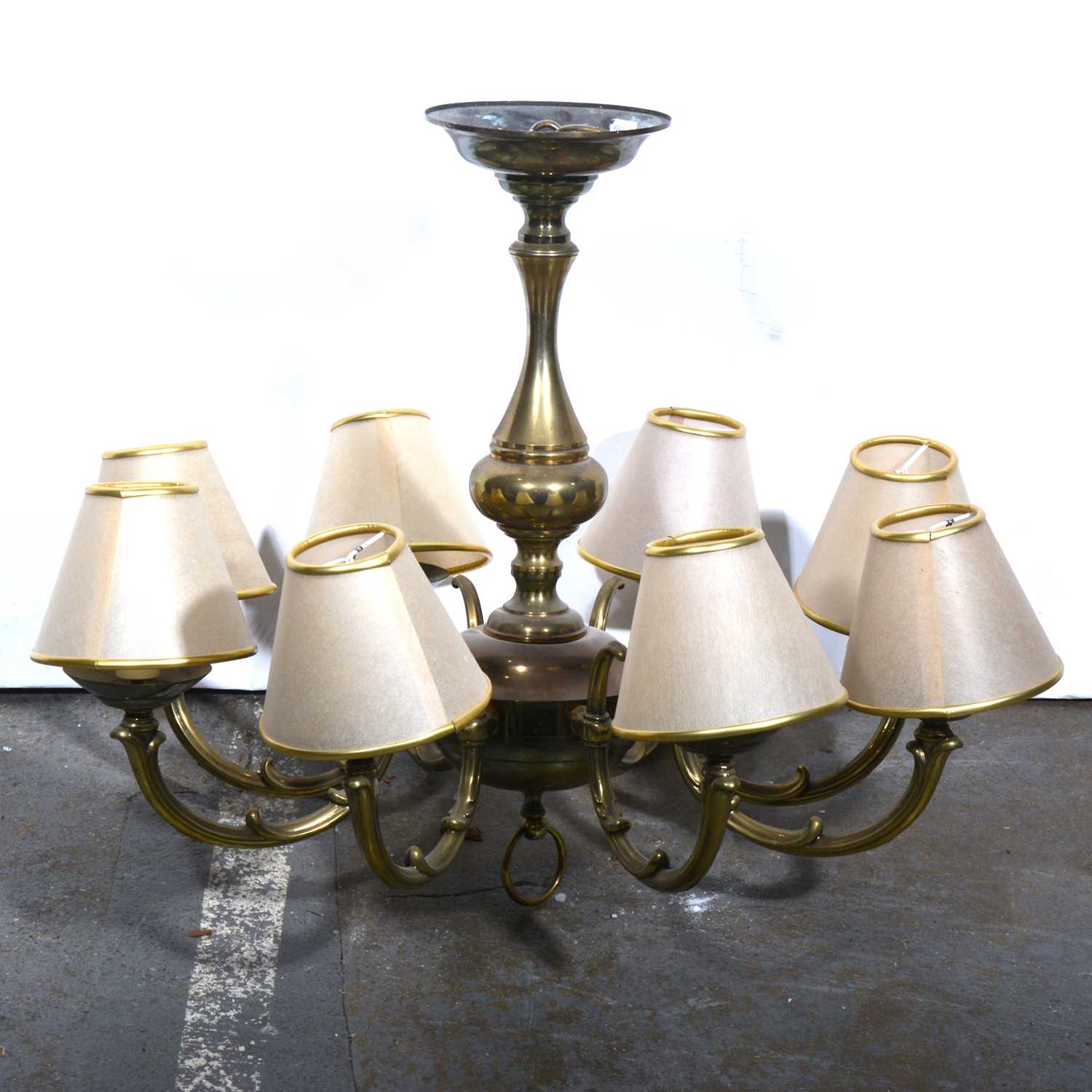 Lot 560 - Two brass chandliers