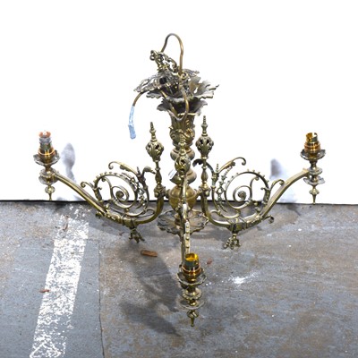 Lot 560 - Two brass chandliers