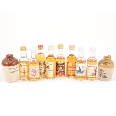 Lot 336 - A collection of whisky miniatures, approximately 200