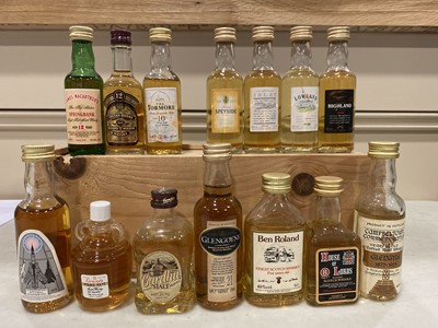 Lot 336 - A collection of whisky miniatures, approximately 200