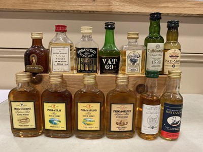 Lot 336 - A collection of whisky miniatures, approximately 200