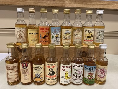 Lot 336 - A collection of whisky miniatures, approximately 200