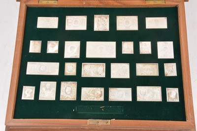 Lot 295 - The Stamps of Royalty, silver medal set