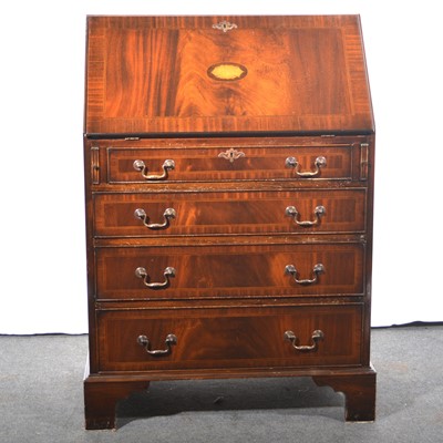 Lot 399 - Edwardian style mahogany bureau.