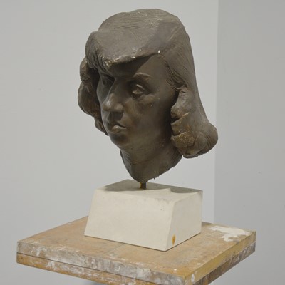 Lot 347 - Mary Milner Dickens - 'Yvonne' a plaster bust of a female