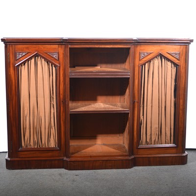 Lot 511 - Victorian mahogany credenza-bookcase.