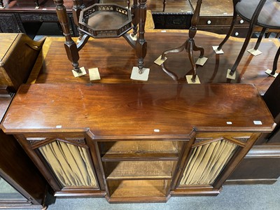 Lot 511 - Victorian mahogany credenza-bookcase.
