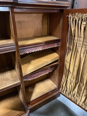 Lot 511 - Victorian mahogany credenza-bookcase.