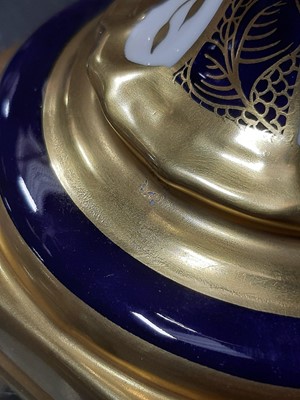 Lot 24 - Pair of Royal Crown Derby urns