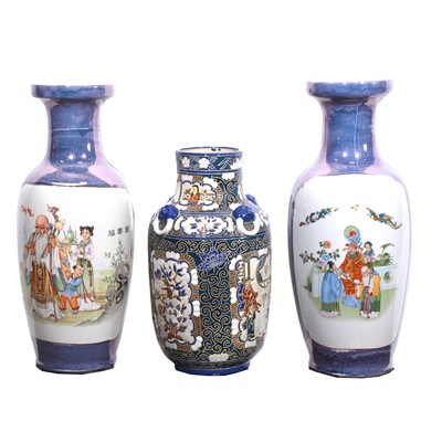 Lot 169 - A pair of large Chinese vases and a Japanese vase