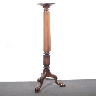 Lot 375 - Victorian mahogany torchere, adapted from a bedpost