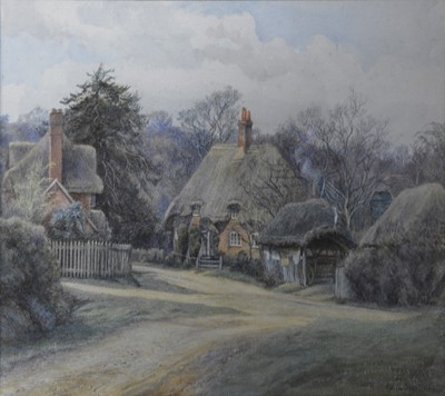 Lot 320 - Edith Martineau - Thatched Cottages.