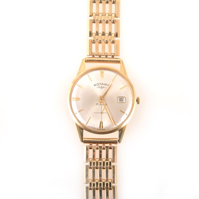 Lot 240 - Rotary - a gentleman's 9 carat gold bracelet watch.