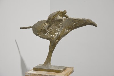 Lot 361 - Mary Milner Dickens - Racehorse with Jockey, a maquette