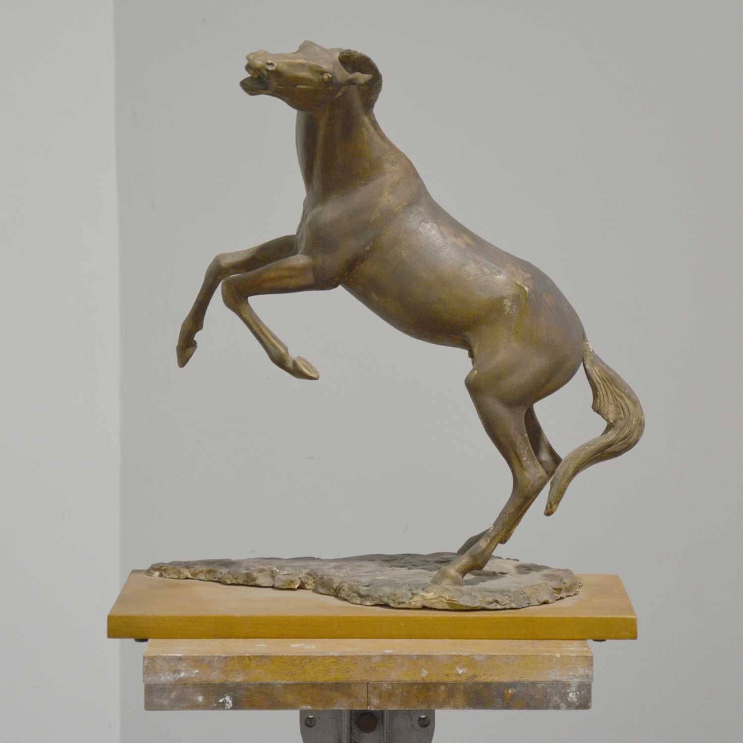 Lot 444 - Mary Milner Dickens, - Rearing horse, a plaster sculpture