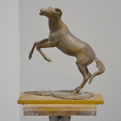 Lot 444 - Mary Milner Dickens, - Rearing horse, a plaster sculpture