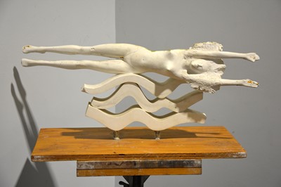 Lot 366 - Mary Milner Dickens - 'Floating', a plaster maquette