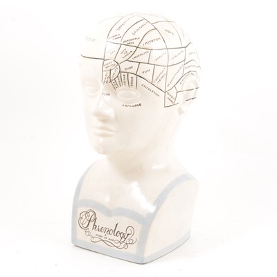 Lot 141 - Modern pottery Phrenology head