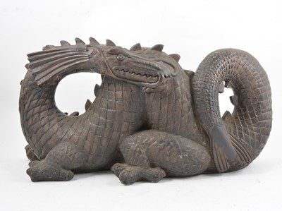 Lot 199 - A composite model of a dragon, bronze-effect patination