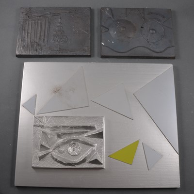 Lot 311 - Mary Milner Dickens - Abstract panel, and two cast relief plaques