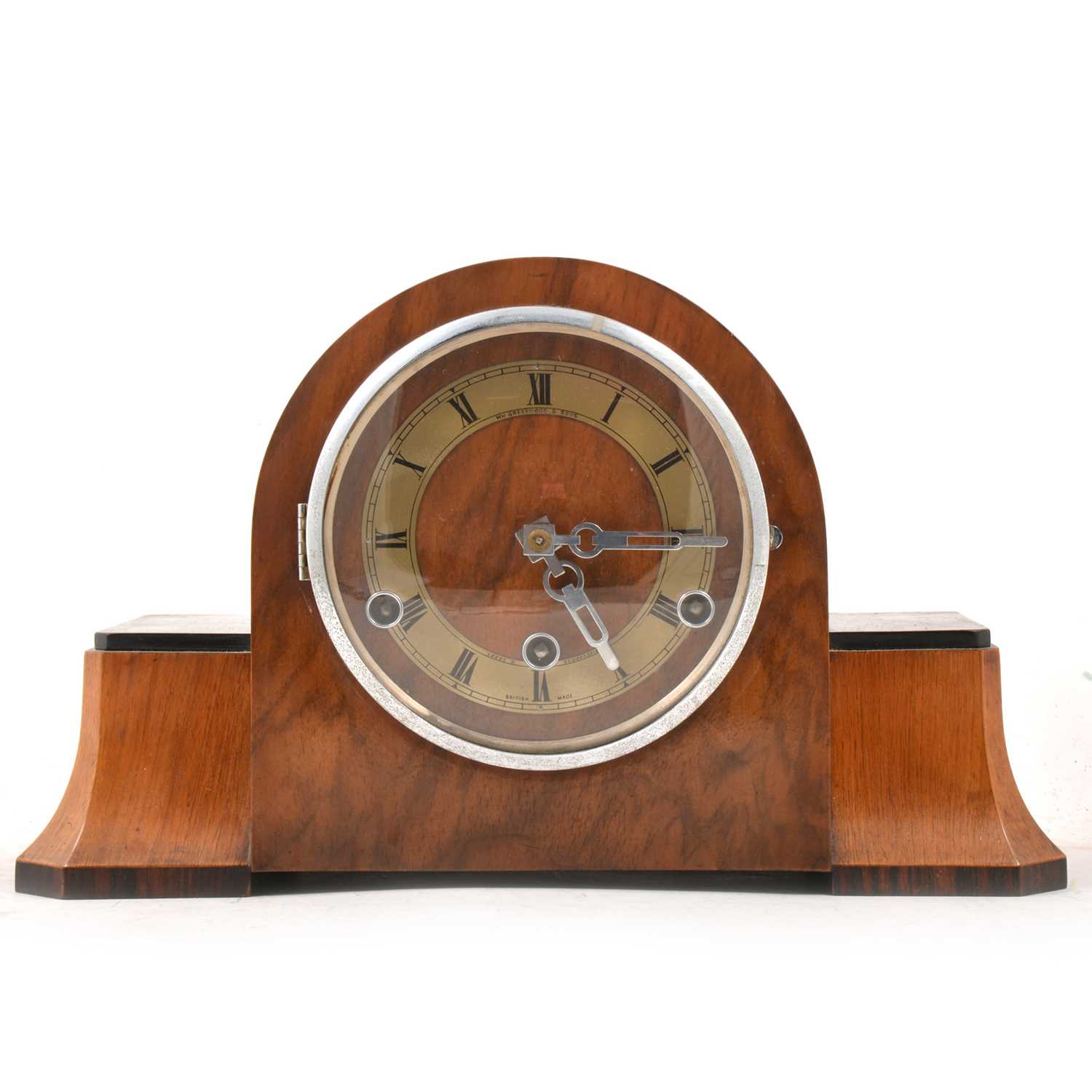 Lot 116 - Art Deco style mantel clock, Perivale movement.