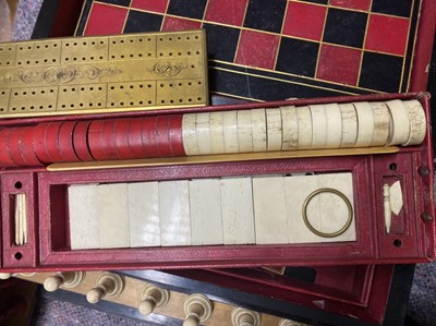 Lot 47 - A Victorian Coromandel fitted games compendium