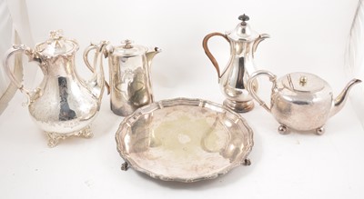 Lot 245 - A collection of silver-plated wares, teasets, entree dishes, salver.