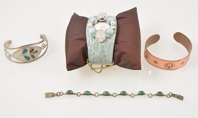 Lot 340 - A lady's Valentino dress watch, boxed, earrings, bangles and bracelets.