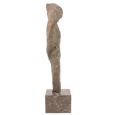 Lot 154 - T Lister(?), abstract, hollow bronzed sculpture