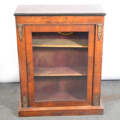 Lot 584 - Victorian walnut vitrine