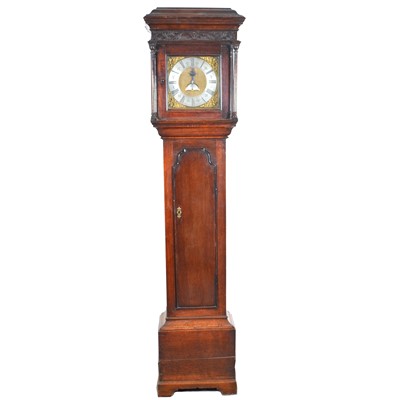 Lot 601 - Oak longcase clock