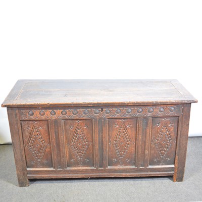 Lot 559 - Joined oak coffer, 18th Century