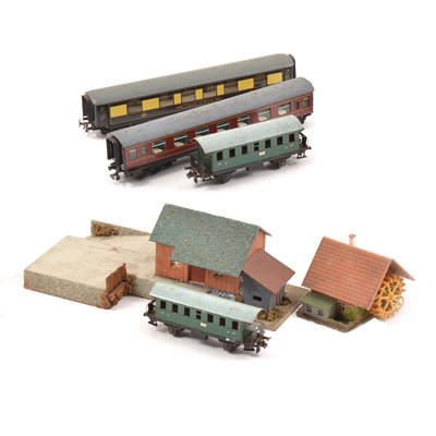 Lot 194 - HO and OO gauge model railways; a collection to include four locomotives, selection of passenger coaches etc