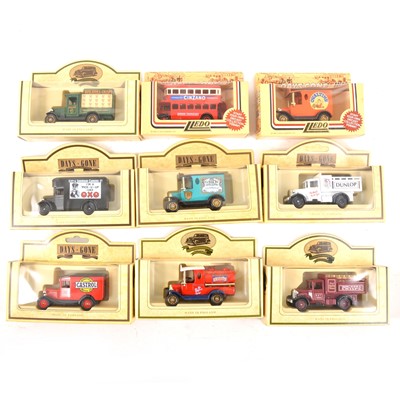 Lot 204 - Lledo Days Gone model vans; a good collection in two boxes and a shoebox, mostly boxed.