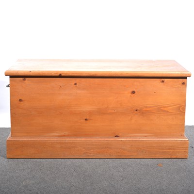 Lot 476 - Waxed pine blanked box.