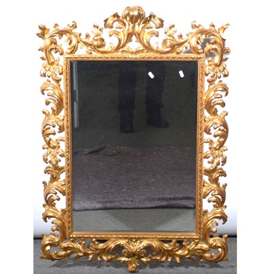 Lot 416 - Florentine style wall mirror.